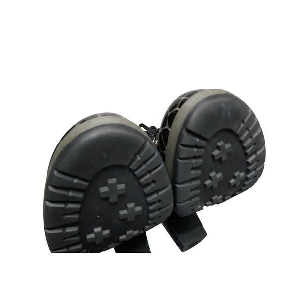 Dr Martens Heeled Laced Booties Shoes Size 6 Danielle‎ 3" heel Black Silver - Picture 7 of 10